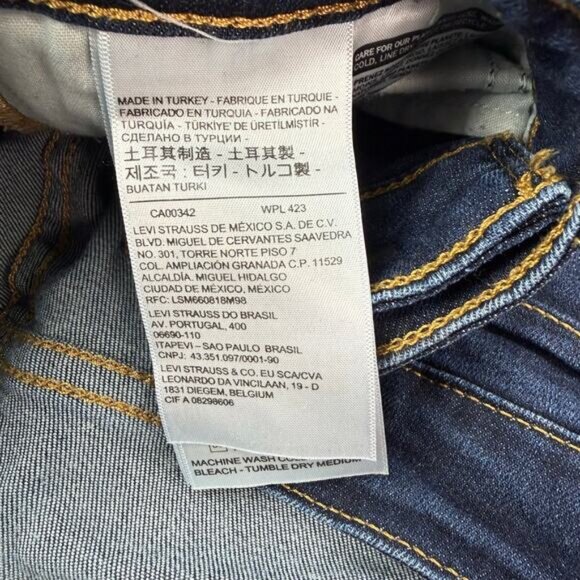 Levi's 721 High Rise Skinny Fit Jeans In Bogota Feels Women's Size 27 x 32 - Picture 6 of 8